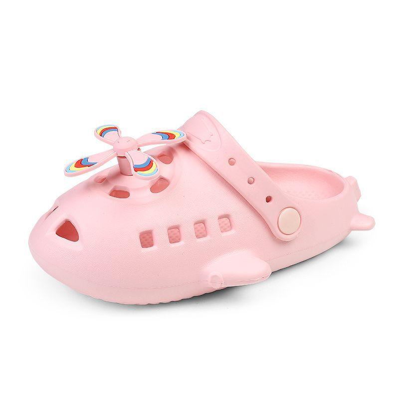 

Children s hole shoes summer boys and girls non-slip bag head two wear cartoon slippers outside wear female parent-child eva cool slippers 40-41