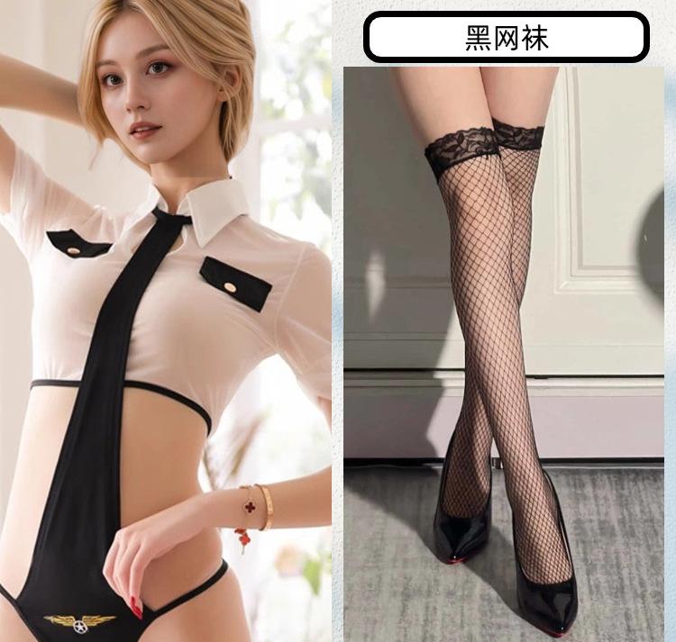 Sex spodní prádlo sexy kapitánka letuška uniforma oblek čistá chtíč policistka cos kostým svádění pyžamo noční košile