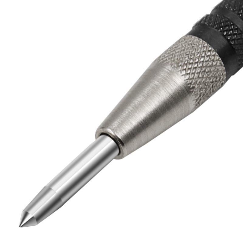 Silver-Black Automatic Center Punch and Window Breaker, 128mm/155mm