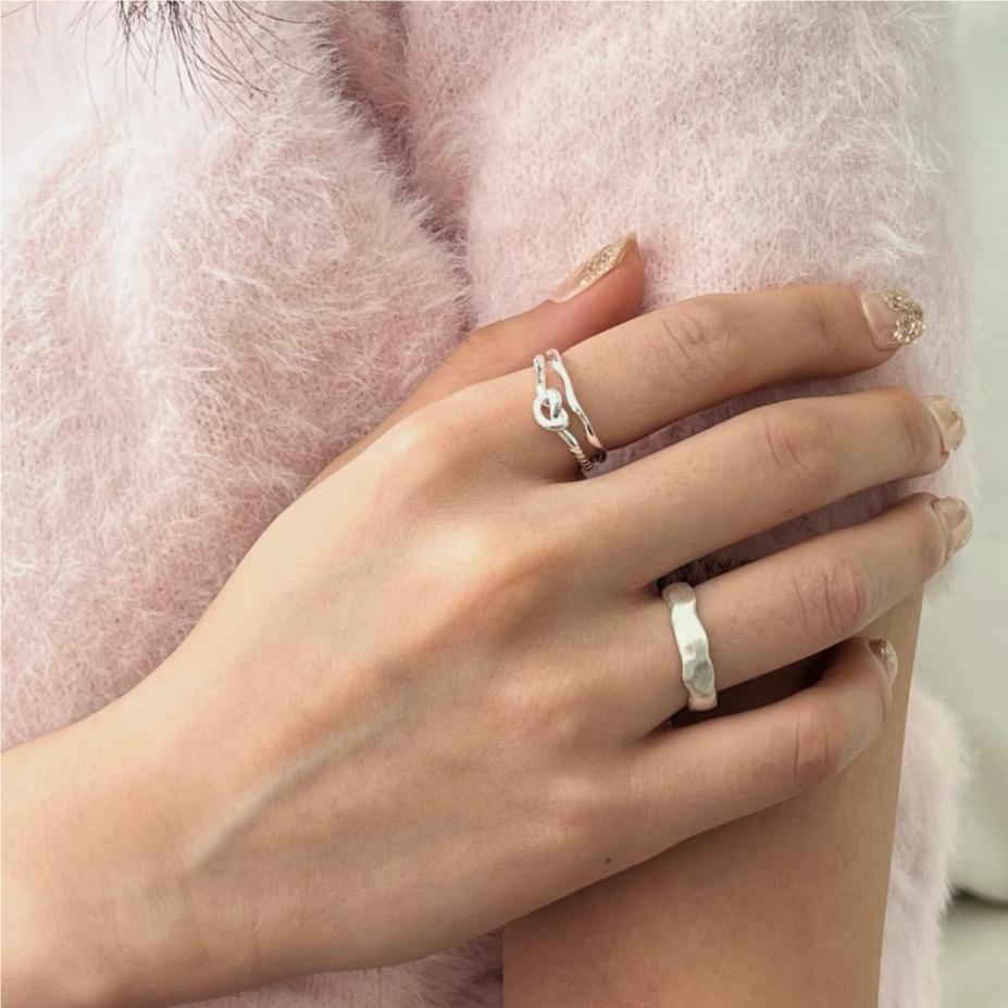 925 Heart Shape Entanglement Adjustable Rings For Women Ladies Rings Luxury Jewelry Jewellery Argent 925