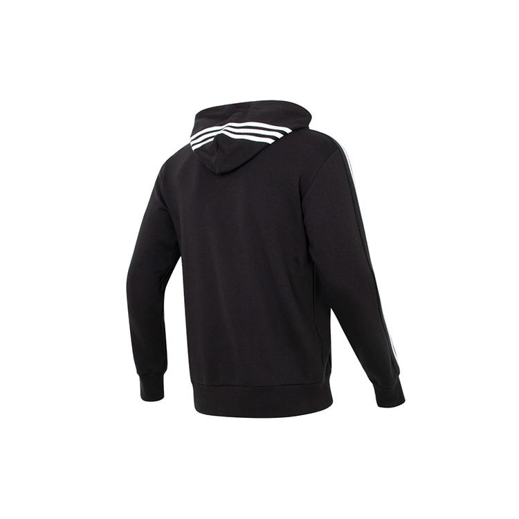 Adidas 3-Stripes Full-Zip Hoodie Men Hoodie Black IC0435