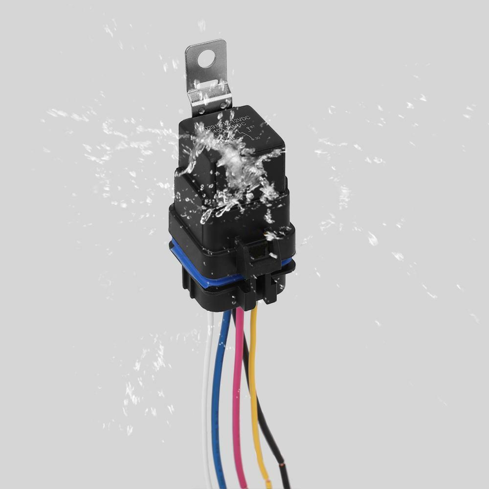 Portable Waterproof Integrated Automobile Relay Dc/12V 40A Auto Relay & Socket 5 Pin