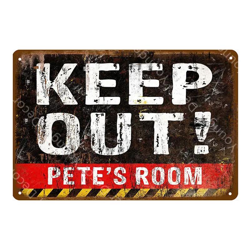 No Pants Zone Wall Decor Warning Danger No Trespassing Gun Metal Signs Achtung Minen Vintage Poster Art Plaque YJ160