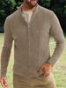 Men's Outdoor Casual Loose-fitting Stand-up Collar Zipper Cardigan Sweater Long-sleeved Knit Jacket