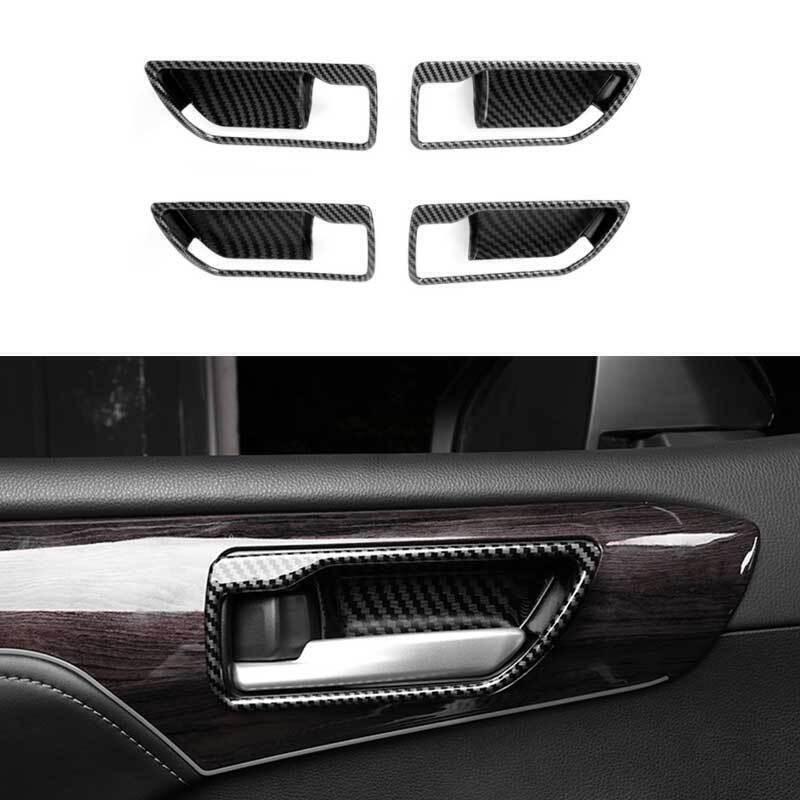 For Toyota Highlander 2020-2022 Carbon Fiber Inner Door Bowl Sticker Trim 4PCS