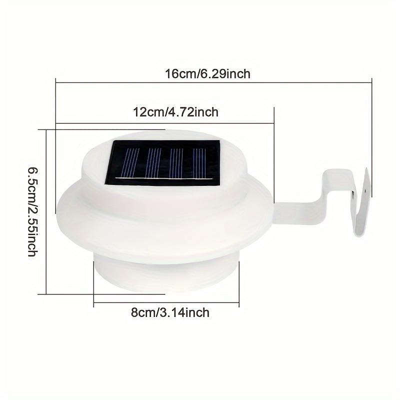 Solar Powered Outdoor Lights w/3 LED Bulbs,Auto On/Off,Wall/Gutter/Fence Mount,Warm White Light,Garden Patio Yard Camping BBQ