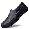 Fashion Business Mens Slip On Shoes Classic Men's Genuine Leather Loafers Casual Breathable Flat Shoes Non-Slip Comfortable Walking Shoe