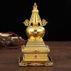 Tibetische Legierung Sarira Stupa Reliquienhalter Schmuckstück für Hausaltar Display