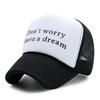 Alphabet Embroidered Mesh Cap With Sun Protection For Summer Casual Wear