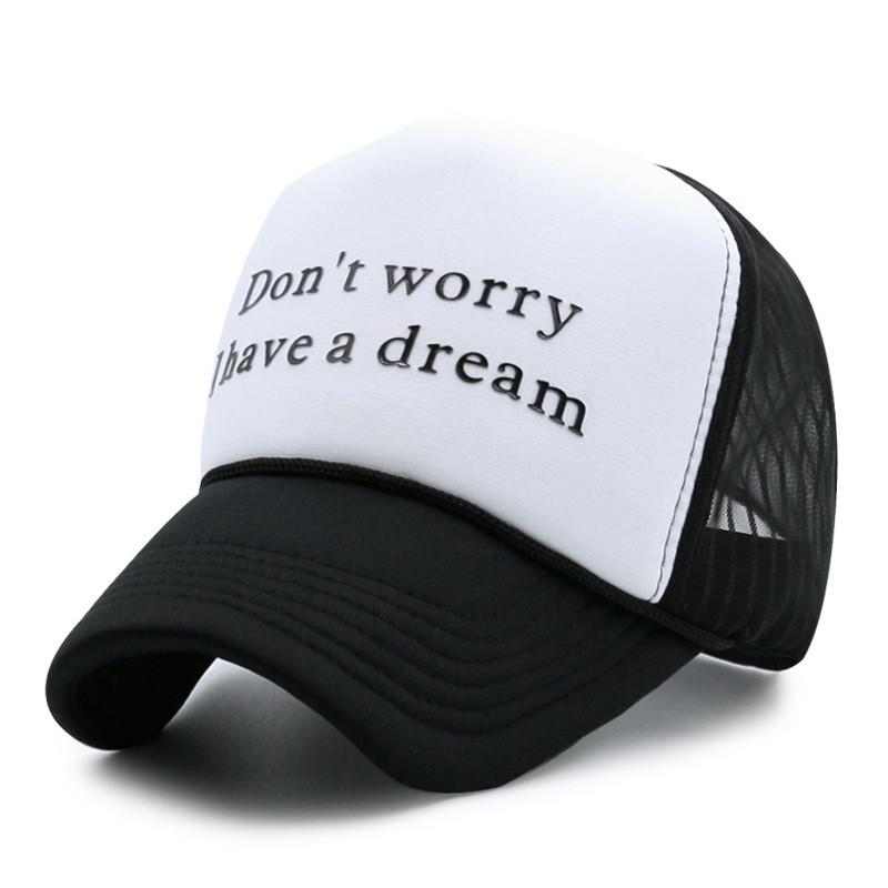 Alphabet Embroidered Mesh Cap With Sun Protection For Summer Casual Wear