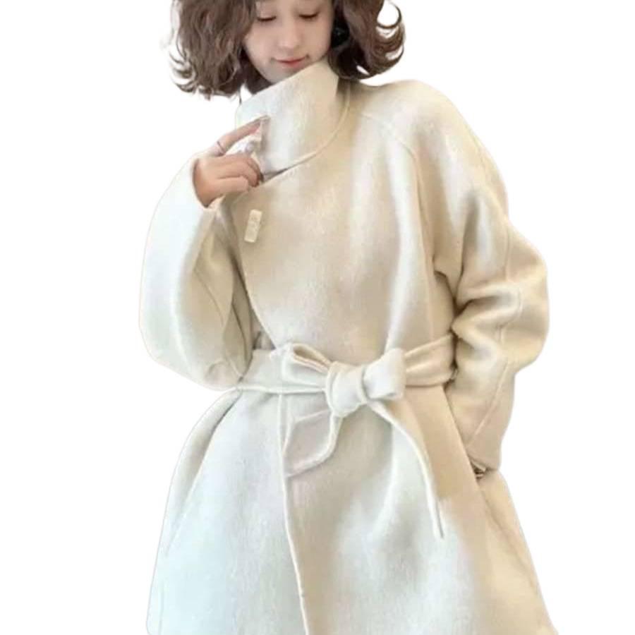 Women's Woolen Coat 2025: New Autumn/Winter High-End Korean Coco Style, Trendy, Thickened, and Elegant.