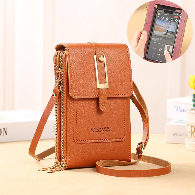 Soft Leather Women's Shoulder Bag Touch Screen Mobile Bags Small Wallets Fashion Handbags Women Crossbody Bag Coin Purse