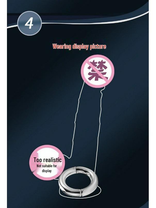 Adjustable Metal Weighted Cock Ring - Men's Erotic Exercise Restraint Accessory