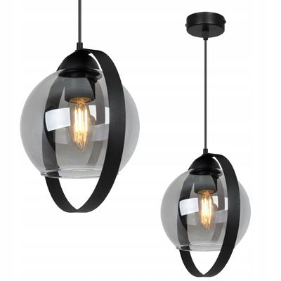 NOWOCZESNA LAMPA WISZĄCA LAMPA Z SZKLANYM PIERŚCIENIEM