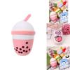 Entzückende Frucht Bubble Tea Stoffplüsch Anhänger Puppe Weihnachtsgeschenk