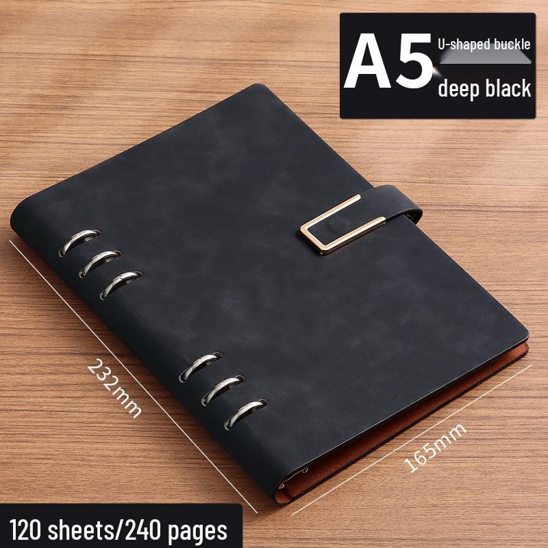 Customizable Simple Business Loose-Leaf Notebook Binder with Printable Logo