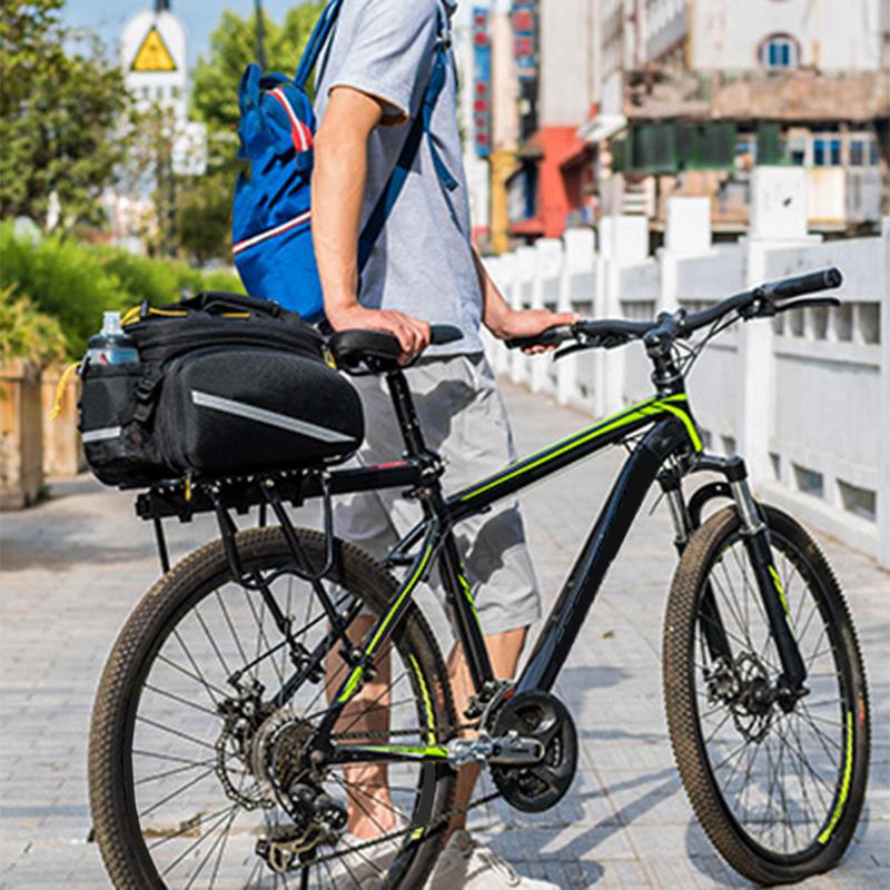 Велосипедная сумка под седло, сумка на багажник, велосумка, водонепроницаемая большая сумка под седло с многоцелевым отделением для путешествий чёрный