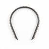 Excellent CHANEL Hair Accessory Black Gold Leather Women B22S Used