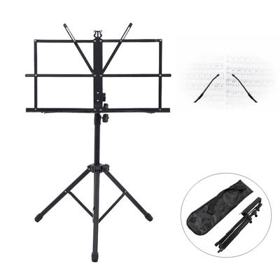 Ayarlanabilir Katlanır Hafif Müzik Standı Taşıma Çantası ile Alüminyum Alaşımlı Tripod Standı Tutucu