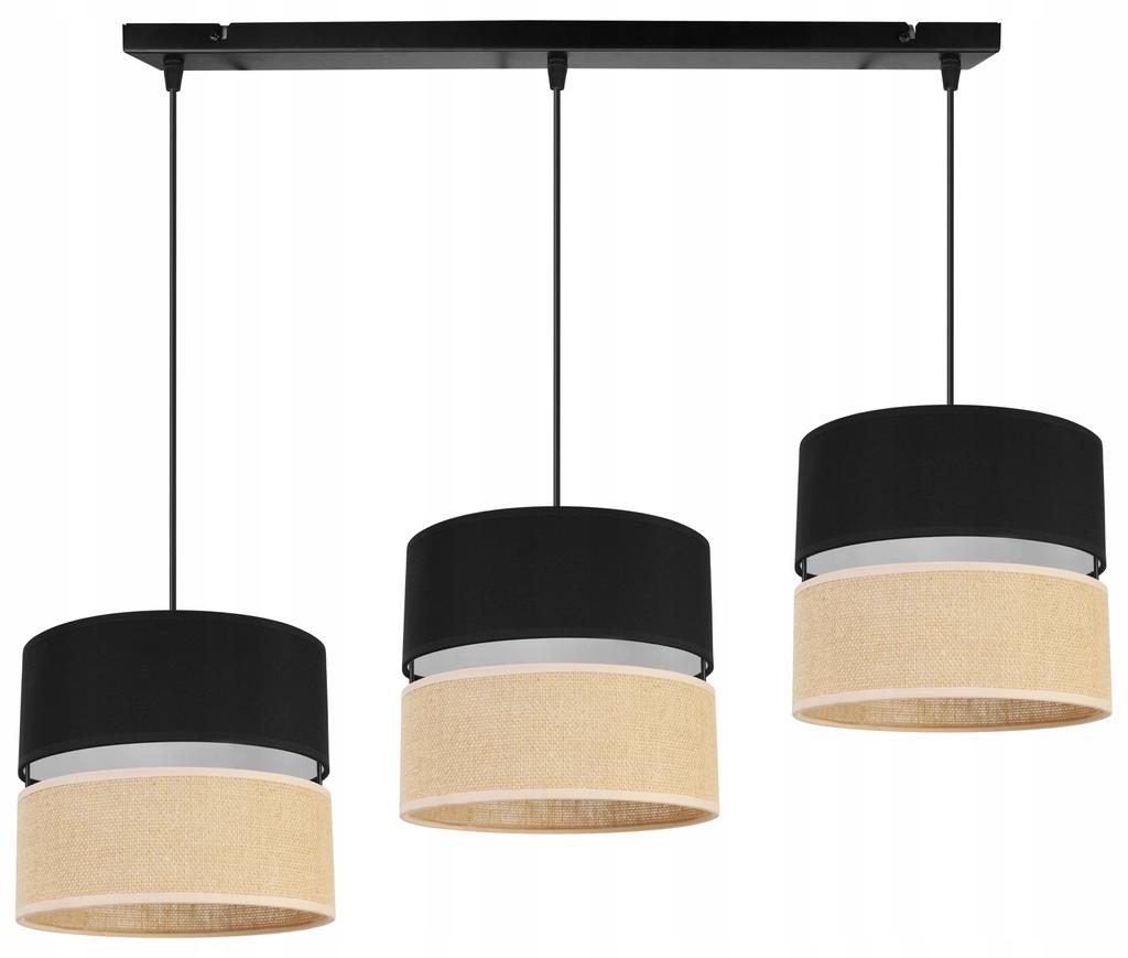 Hanging Lamp, Ceiling Chandelier, Lampshade 20Cm, Black