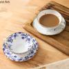 Cupa de Cafea Ceai din Porțelan Osos de Lux Nobil și Farfurie Set Linguriță Cană Ceramică 200ml Tavă din Porțelan Avansat Pentru Cadou Petrecere Cafea
