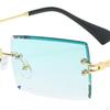 Rimless Sunglasses Comfortable Frameless Eyewear for Vacation Party Summer Beach