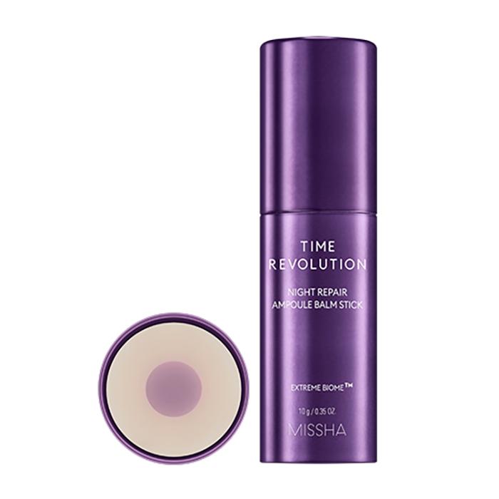 Missha Time Revolution Night Repair Ampoule Balm Stick – Wrinkle-Targeted Probiotic Multi Balm, Korean