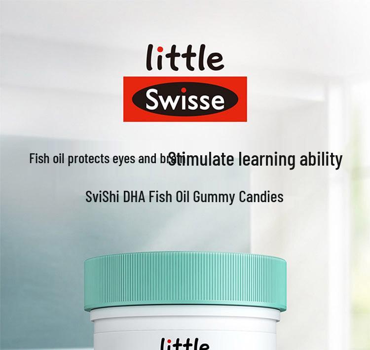 S.wisse DHA Fish Oil Gummies for Kids - Orange Flavor, 40 Count, Eye & Brain Supplement