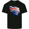Curled British Flag Union Jack Britain Kids T-Shirt Childrens