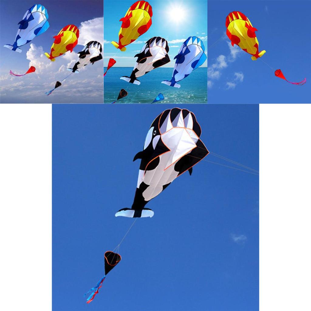 Durable 3d Soft Cartoon Whale Shape Frameless Kite With Fine Workmanship
