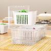 3/4-Compartment Herb Keeper for Green Onions/Ginger/Garlic. Refrigerator Organizer Box Freezer Safe Food Storage Container