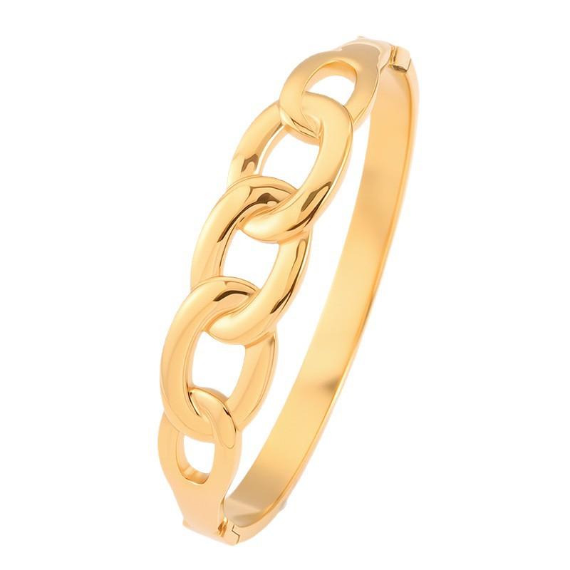 Personalized new versatile chain ring titanium steel couple street style open buckle