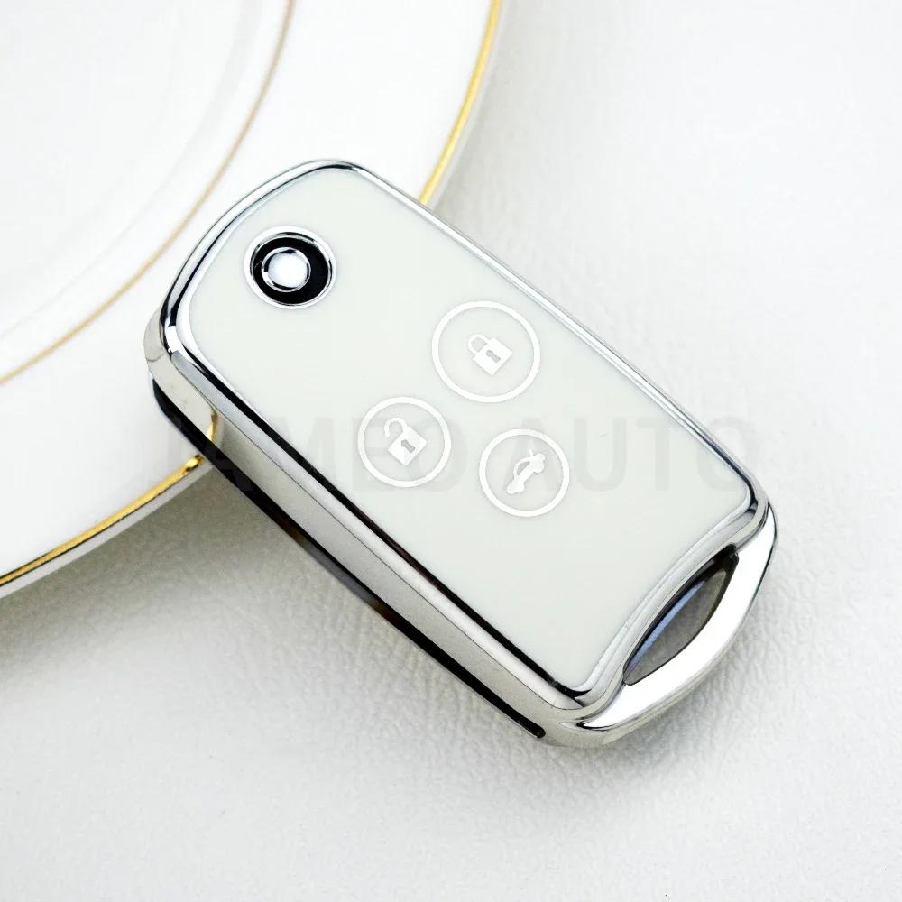 TPU Car Flip Folding Shell Fob For Honda Civic Accord Jazz CRV HRV CRZ For Acura TL TSX ZDX RSX Car Key Case Cover Accessories