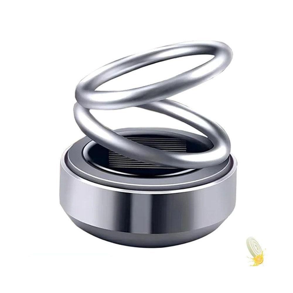 

Сонячна енергія Автомобільна ароматерапія Освіжувач повітря Подвійне кільце Поворотна панель приладів Декорація Екологічний автодифузор Парфуми срібний