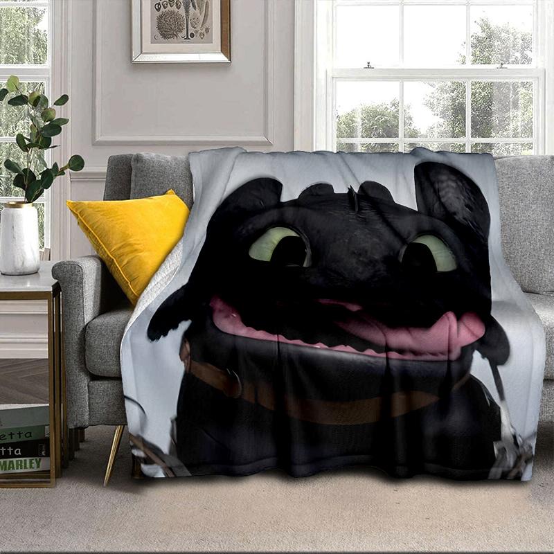 Dragon's Glimmering Fish Blanket Flannel Blanket for bed, sofa, Camping, Hiking, Picnic Essentials, gift for family Fan gifts