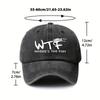 Unisex Baseball Cap with 'WTF WHERE'S THE FISH' Dragon Graphic Adjustable Outdoor Lounge Hat