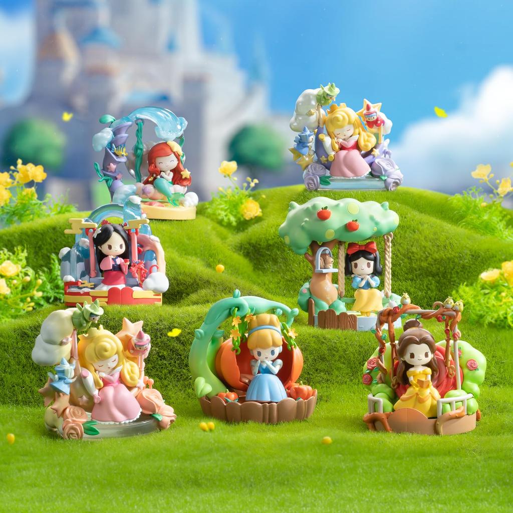 52TOYS DISNEY PRINCESS D-baby Series-Floral Swing Blind Box Trading Figures Collectible Figures Painted Gachapon Desktop Decoration Doll Toys Perfect