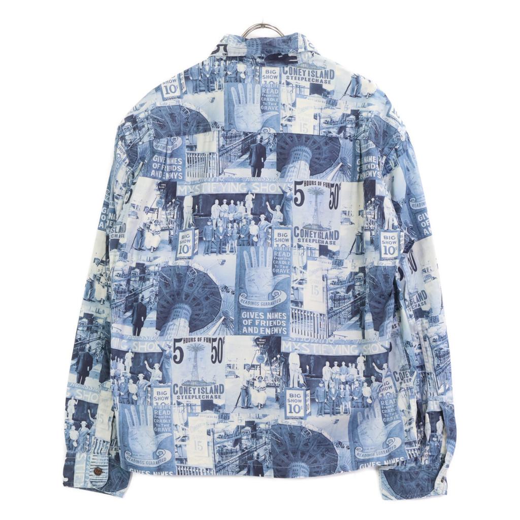 RRL AARONS CAMP SHIRTS JACKET Camp Shirt Jacket Jacket L blueUsed