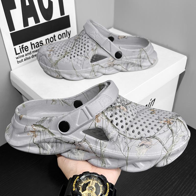 Men and Women Leisure Clogs Summer Graden Shoes Thick Sole Men's Sandals Breathable Clogs Fashion Beach Slippers Large Size46 47