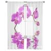 Schöne rosa Orchidee Blumen Tüll Vorhänge für Wohnzimmer Dekoration moderne Schleier Chiffon Vorhänge Schlafzimmer Sheer Voile