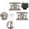 Heavy Zinc Alloy RV Door Holder 2 Pieces for Trailers Boats Garage Doors with Double Ball Design and Pre Drilled Holes