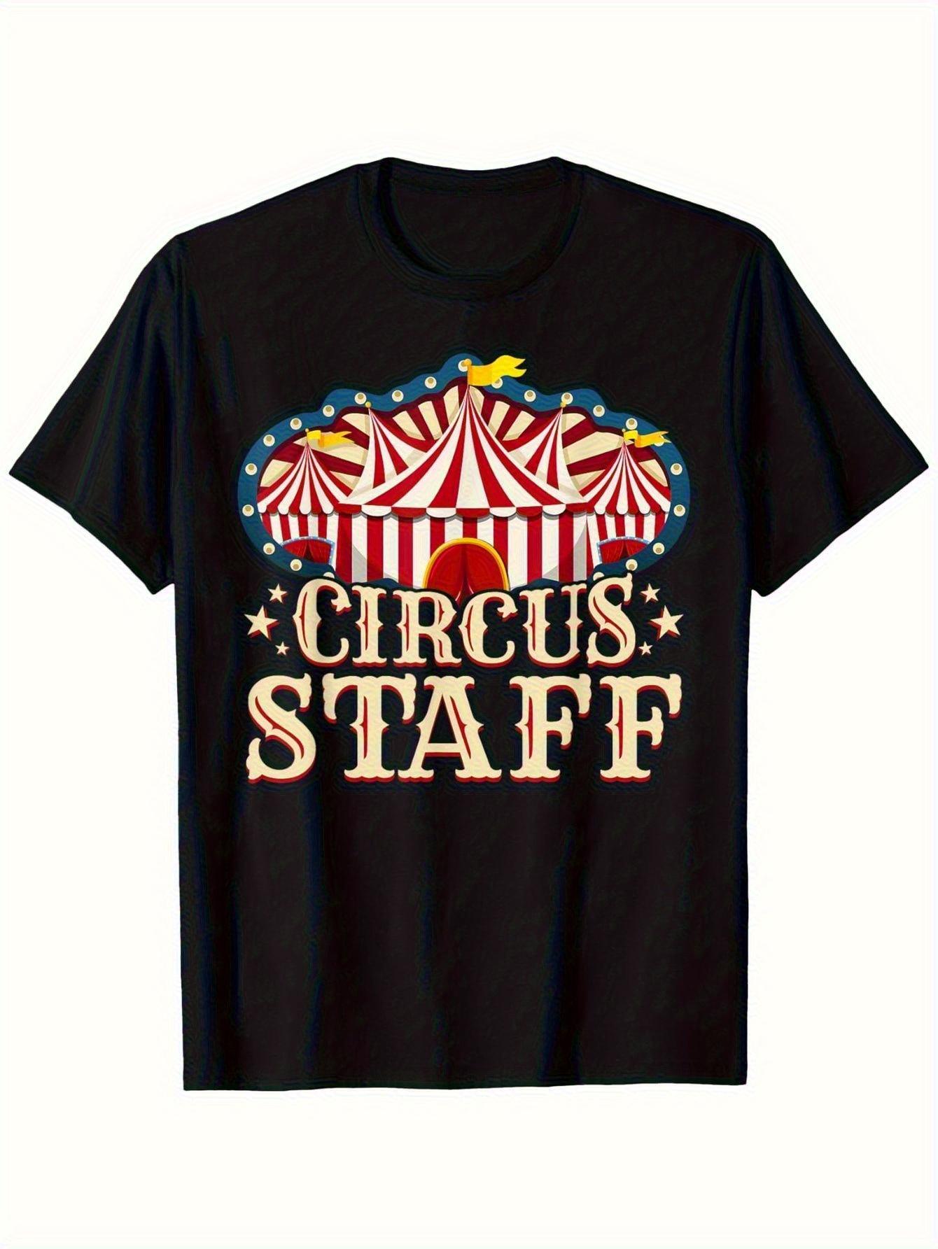Circus Staff T-shirt - Heavy-Duty Circus Tent Graphic Tee M