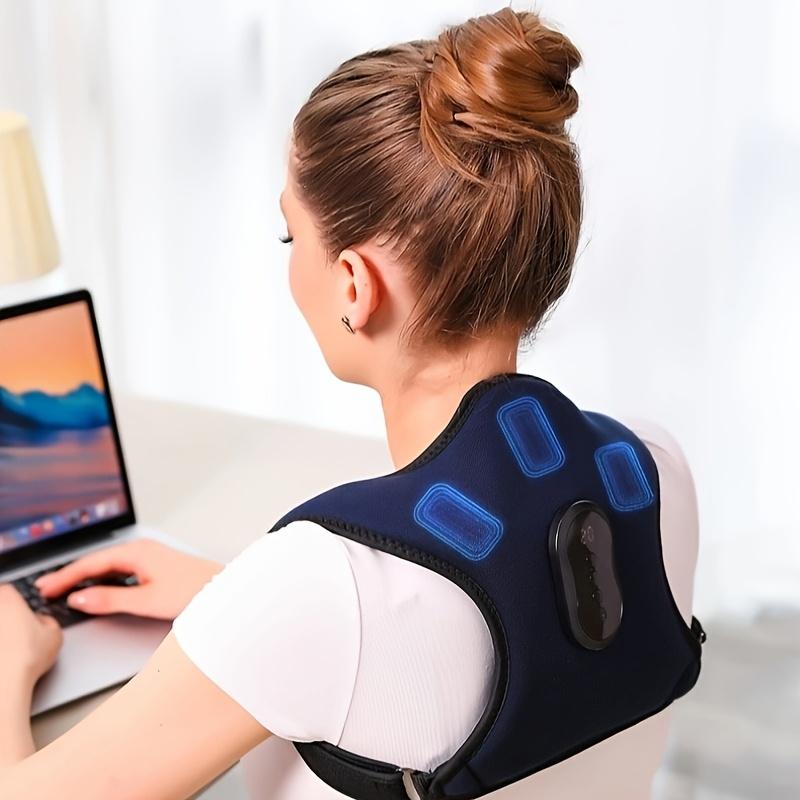 1Pc Multifunctional back and shoulder massager with vibration and heating - suitable for men and women,  suitable for home or office use