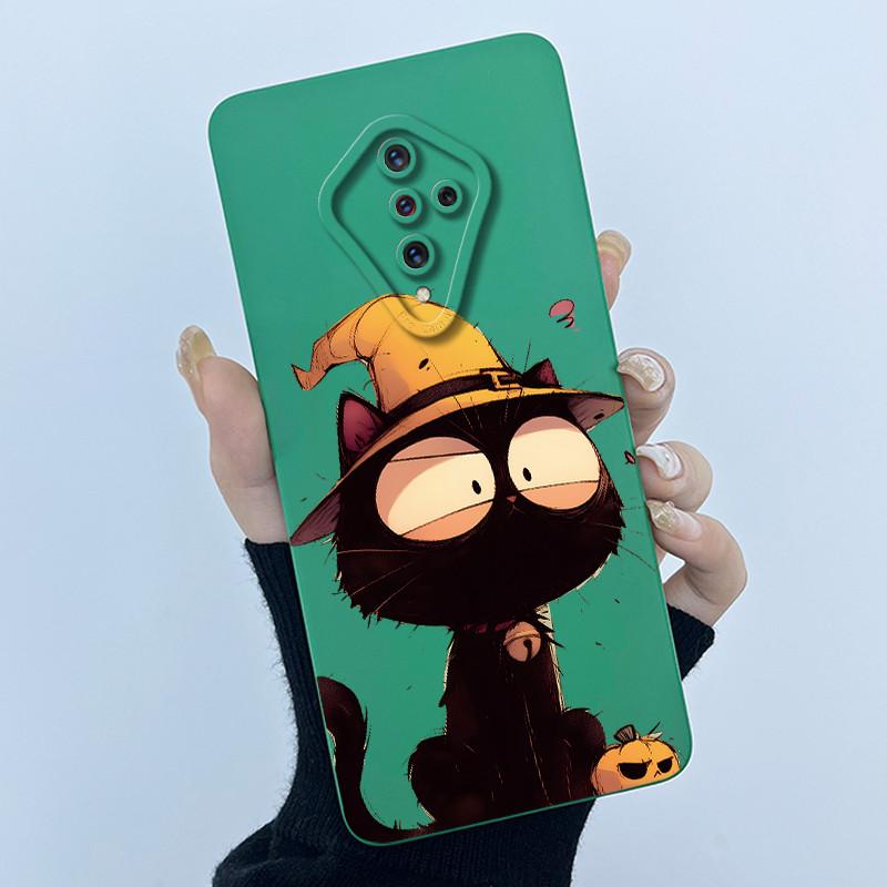 For Vivo S1 Pro Case 1920 PD1945F_EX Cover Lovely Cat Soft Liquid Silicone Matte Phone Case For Vivo X50 Lite V17 Russia Coque