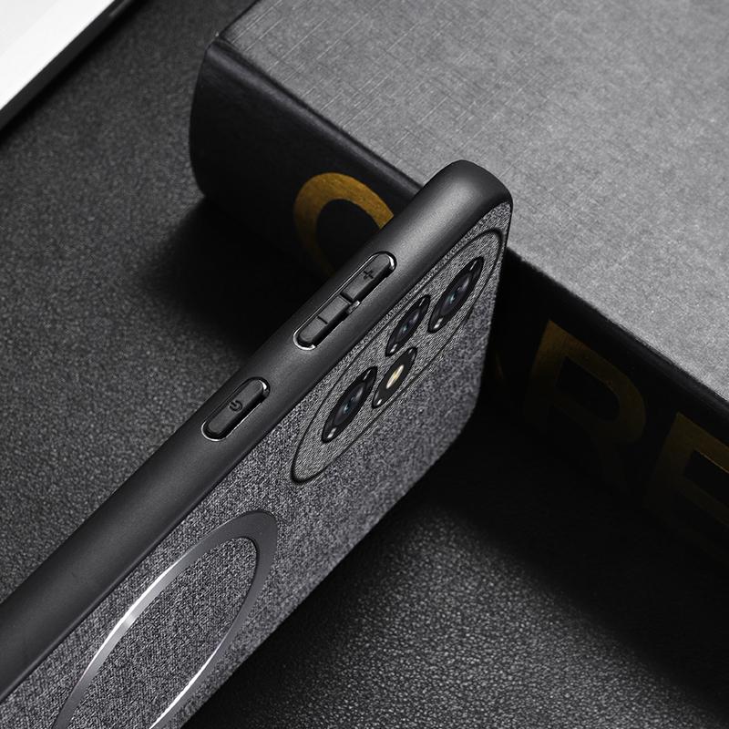 For Honor 200 5G Magnetic Case TPU+Cloth Phone Cover Smooth Touch