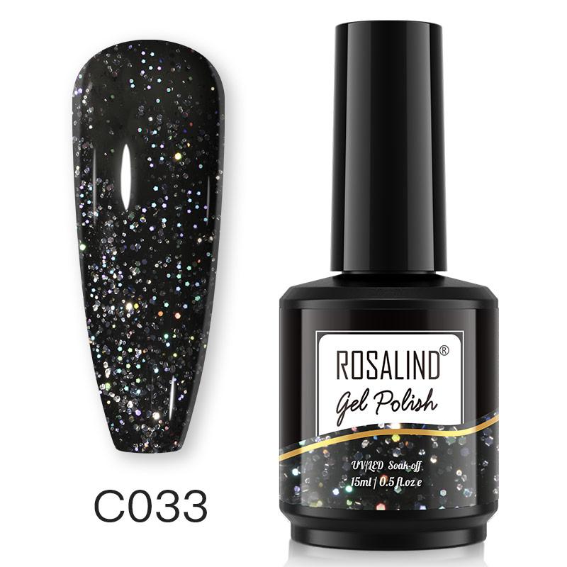 

ROSALIND RO-15ml Белый флакон лака для ногтей Soak Off Чистый цвет Гель-лак для ногтей Яркий для дизайна ногтей Светодиодная/УФ-лампа Полуперманентный гель-лак