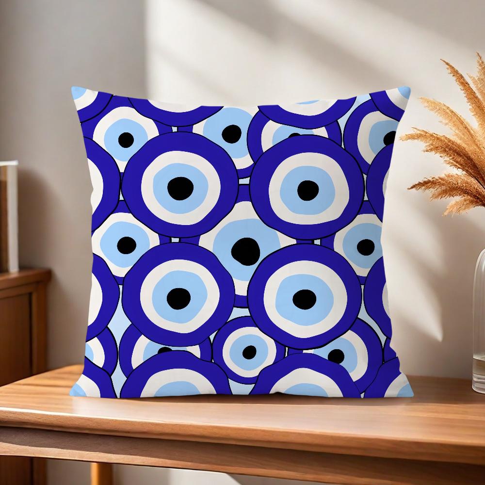 Comfortable Nazar Soft Pillow Case Evil for Sofa Living Art Room Home Amulet Office Decor and Protective Eye Covers