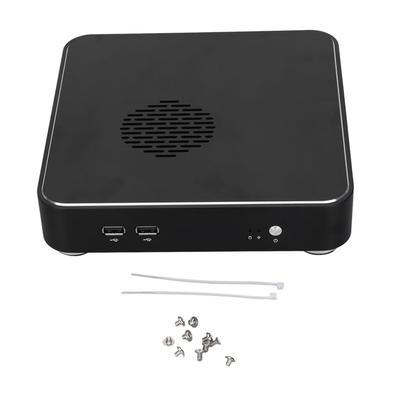 Desktop-Computergehäuse, gute Wärmeableitung, exquisites kompaktes schwarzes Mini-HTPC-Gehäuse für Heimvideos