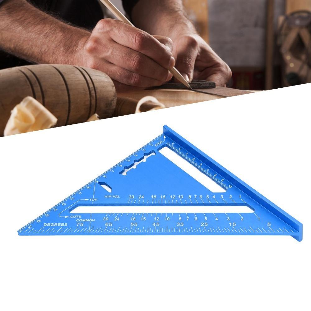 Clear Scale Rafter Square Tool Red Triangle Right Angle Ruler Woodworking Triangle Cabinetry