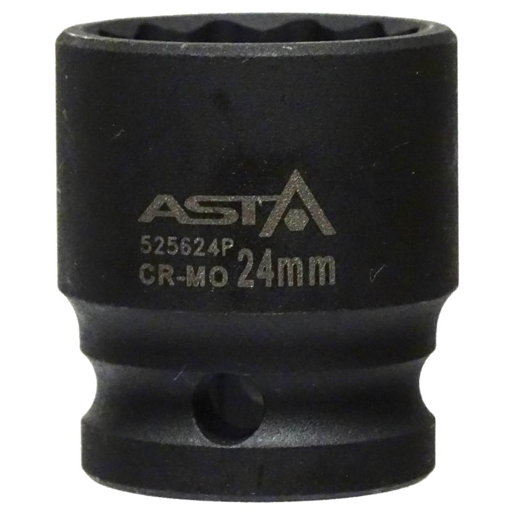 Impact socket 19mm 12-point 1/2' socket wrench CR-Mo, Asta